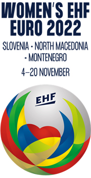 logo EURO 2022 féminin en en Macédoine du Nord, Slovénie et Monténégro