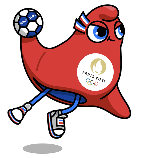 mascotte Paris 2024 handball